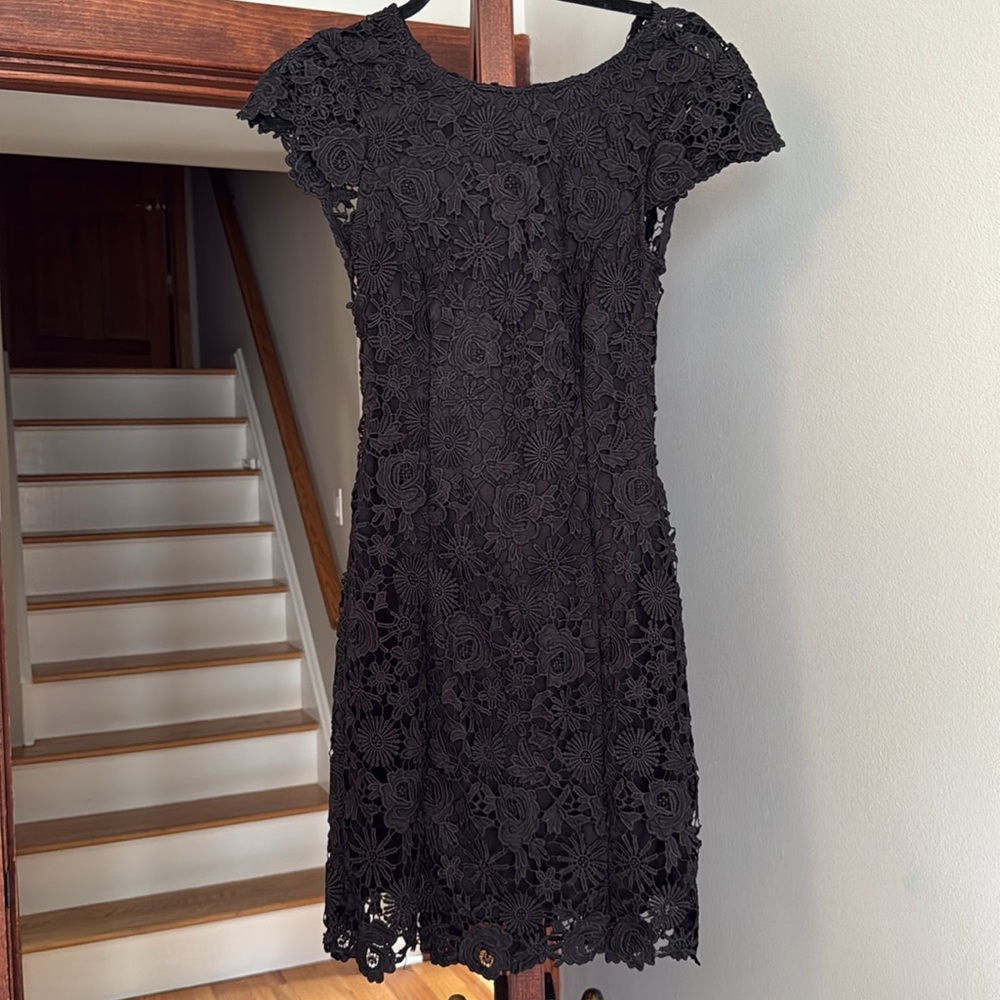 Lulus Black Backless Lace Mini Dress Size XS
